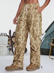 ROMWE MEN Street Life 男士迷彩束腰工裝褲 - 彩色 - 查看 4