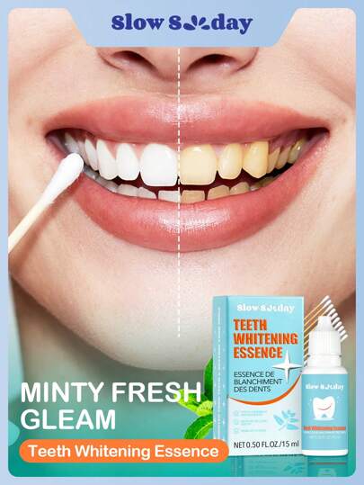 SlowSunday Teeth Whitening Essence, Get Rid Of  Smoke Stains, Coffee Stains, Tea Stains, Keep Your Mouth Clean And White,, Good Gift For Holiday, Party, Travel, Outdoor Activity, Thanksgiving, Christmas, Variety Holiday Oral Care
