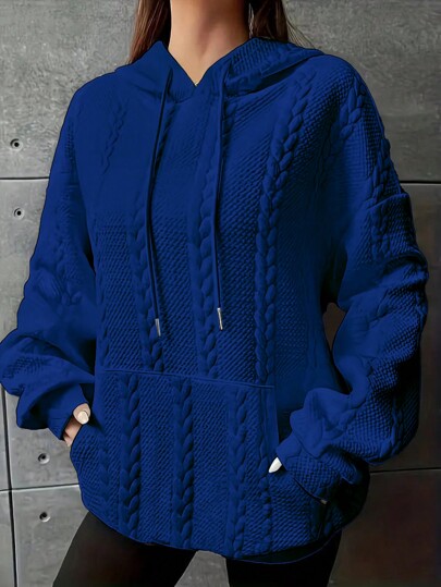 INAWLY Sudadera Con Capucha De Manga Caída Para Tallas Grandes Con Cordón