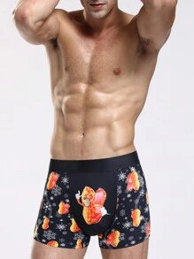 Men'S Cartoon Printed Boxer Shorts - Multicolor - View 1