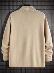 Manfinity VCAY Men's Long Sleeve Sweater With Letter Embroidery, For Fall Winter