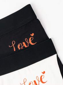 男士 1 件字母印花平角內褲