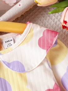 Vestido estampado floral para bebé niña de primavera/verano en diseño popular - Multicolor - Ver 7