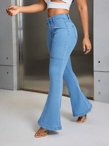 SHEIN SXY Jeans acampanados de moda