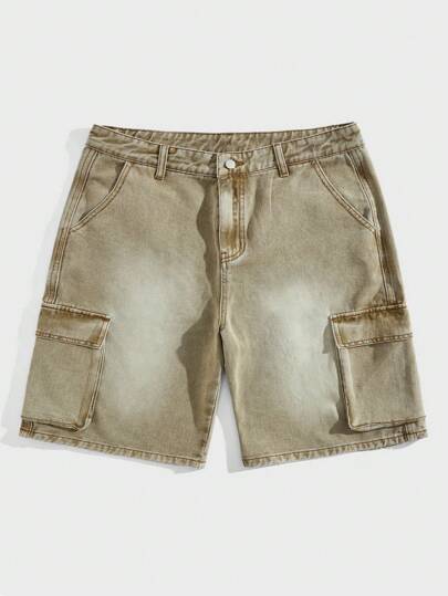 Street Life Men's Summer Cargo Denim Shorts, School