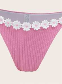 Swim Mod Women's Floral Decorated Bikini Set Valentine Summer Beach
