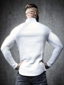 Manfinity Sport Corelite Men's Zipper Front Sporty Jacket Workout Tops - White - View 2