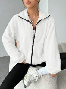 SHEIN EZwear 女士外套 - 白色 - 查看 7