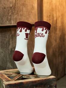Willy Wonka and the Chocolate Factory X ROMWE Frauen Mittel-kälber-socken