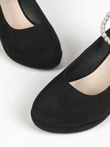 New Arrival Hot Selling Comfortable, Versatile, Elegant, Thick Sole, Chunky Heel Women Shoes, Solid Color