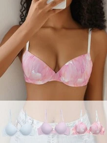 SHEIN 3 Piezas De Sujetador Con Aros