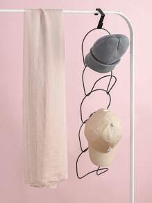 ROMWE 1pc Black Multiple Layer Hat Organizer Hook - Black - View 1