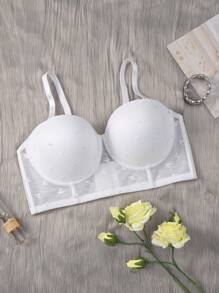 Plus-Size Women's Mesh Bra With Underwire - White - View 1