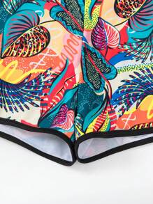 SHEIN Swim Rashguard ngắn tay đi biển mùa hè dành cho nữ - màu đen - Xem 6