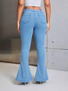 SHEIN SXY Jeans acampanados de moda