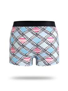 男式卡通印花色塊中腰短褲 - 彩色 - 查看 4