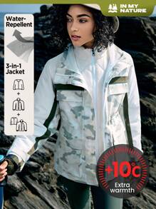 In My Nature 女款迷彩印花滑雪夾克 - 白色 - 查看 9