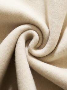 Men'S Slogan Printed Warm Lined Hoodie With Kangaroo Pocket - Khaki - View 6