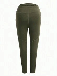 SHEIN Pregnant Women's Knitted Adjustable Waist High Waist Long Skinny Leggings Pants For Maternity - Multicolor - View 9