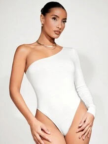 SHEIN BASICS Body Liso De Un Hombro
