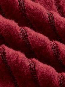 SHEIN MOD Gigot Sleeve Slim Fit Crop Tee - Red - View 3