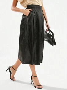 Aveloria Falda De Mujer En Jacquard Con Bolsillos