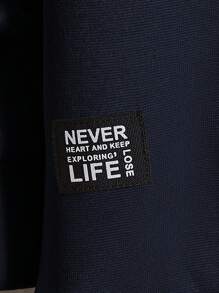 Manfinity BRENVOR Men's Color Block Casual Sweatshirt, For Fall Winter