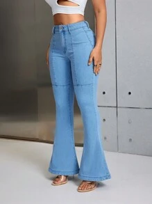 SHEIN SXY Jeans acampanados de moda