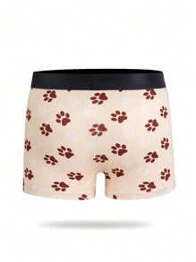 Boxer Cortos Para Hombres De Cintura Con Diseño De Garra Y Bloques De Color - Multicolor - Ver 4