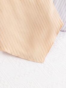 Baby Girl Solid Color Tank Top With Ribbed Texture - Multicolor - View 5