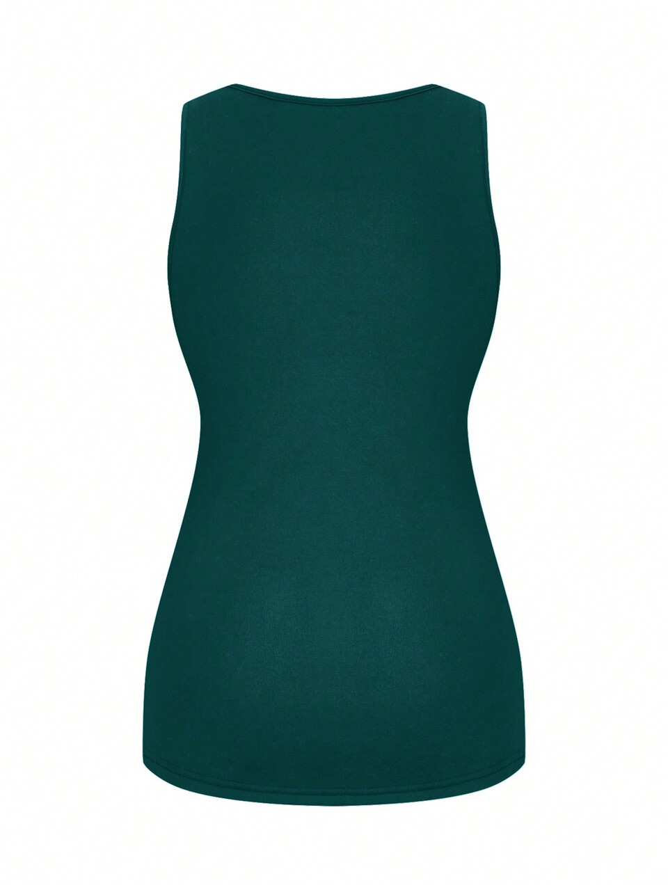 Plus Size Solid Color Fleece Tank Top For Summer