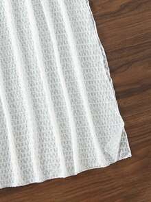 SHEIN Swim 女士側分裂遮陽衫裙 - 白色 - 查看 7