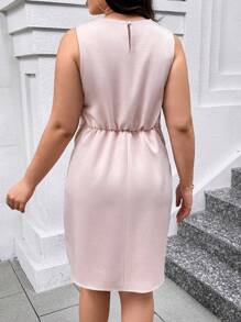 Flirla Dress Ukuran Plus - Berwarna merah muda - View 2