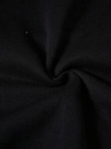 SHEIN Unity Solid Color Fleece Hoodie With Drawstring - Multicolor - View 5