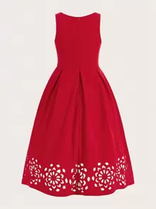 Ellevyn 女款無袖爛花印花洋裝 - 紅色 - 查看 4