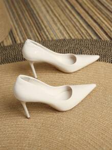 Women's Elegant Pointed Toe High Heel Pumps, Fashion Office Dress Shoes - Beige - View 7