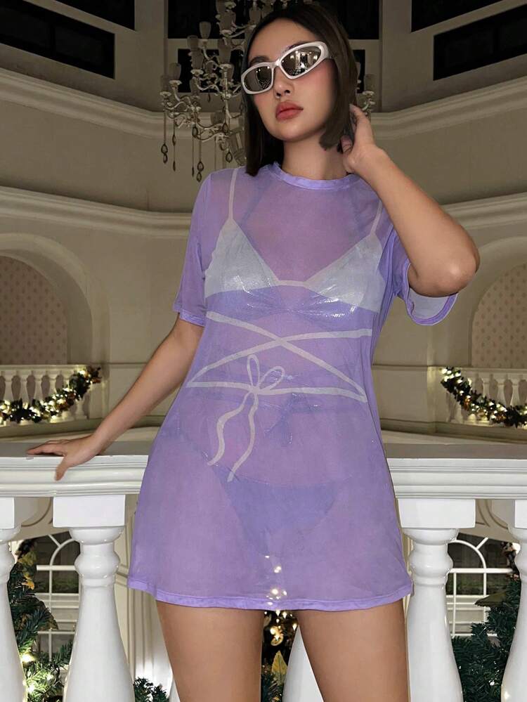 Artist Summer Beach Bikini Set & Cover Up Dress, Women Clothes, For Summer, For Holiday, Vacation, Festival, Ibiza Fits