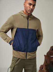 Gym Rark Jaket Tahan Matahari Pria - Khaki - View 3