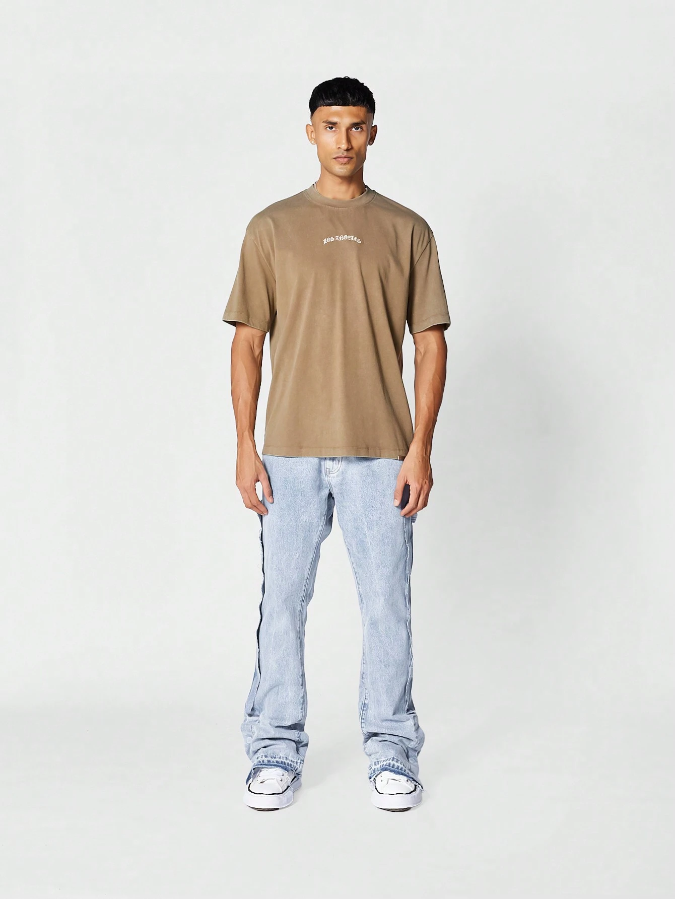 SUMWON Flare Fit Workwear Jean With Side Snaps | SHEIN USA