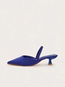 Thanh lịch Và Đúng mốt Xanh Cao gót Với Pointed Toe Và Dây đeo mắt cá chân Cho đám cưới Và Buổi tiệc - Màu xanh lam - Xem 2