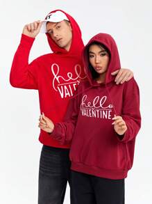 Manfinity Hypemode Sweat À Capuche Très Lâche Pour La Saint-valentin Imprimé Pour Homme