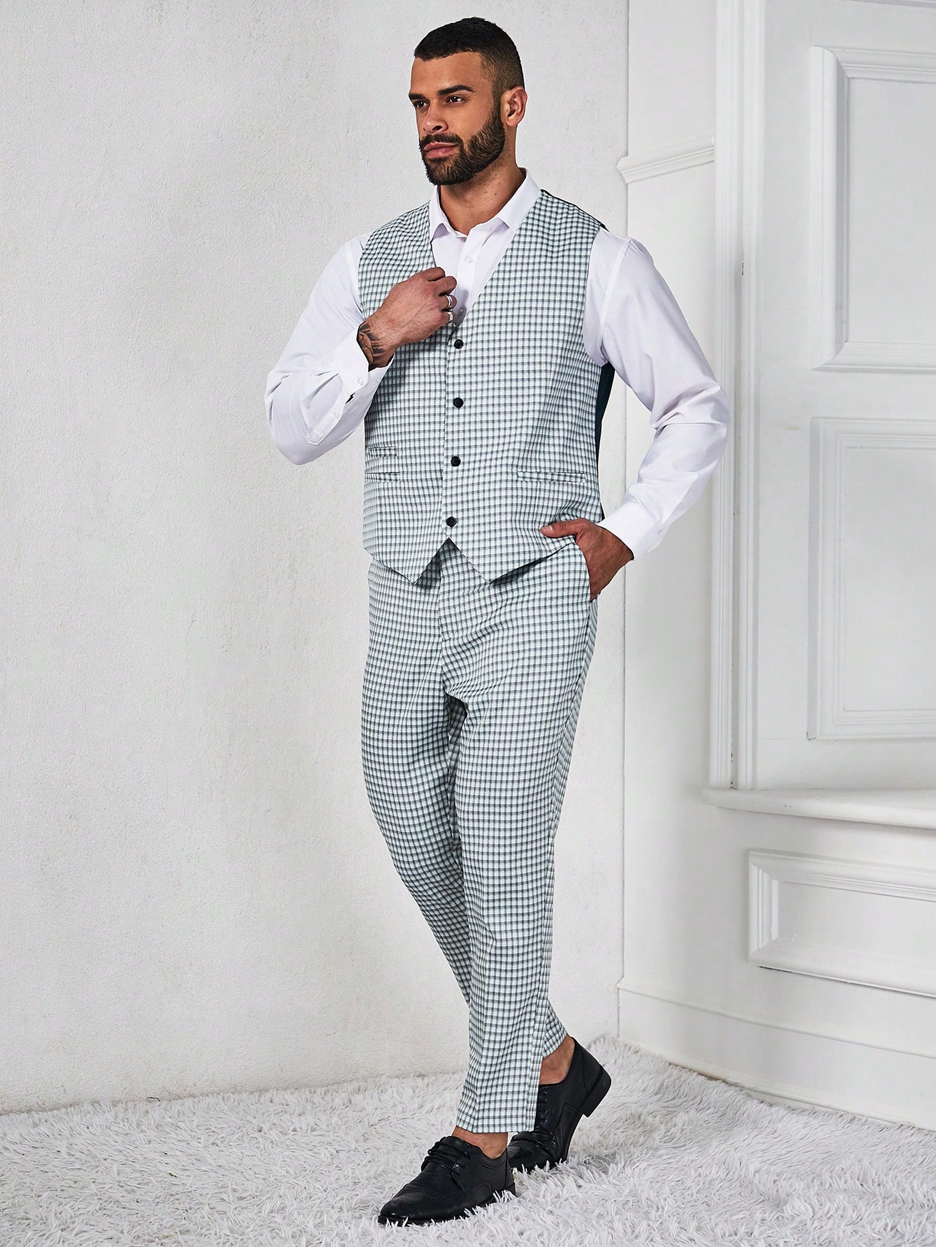 Manfinity Mode بدلة نسائية بمقاس كبير بطبعة النقش...