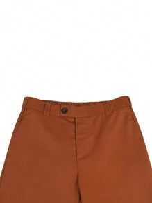 Manfinity Mode Men's Solid Color Suit Trousers - Orange - View 5