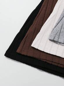 SHEIN Unity 4 cái/bộ Tay áo dài Đứng cổ áo Áo thun - Nhiều màu - Xem 4