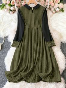 SHEIN Clasi 大尺碼拼色2合1禮服 - 彩色 - 查看 2