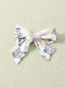 SHEIN Baby Girl Cartoon Printed Ruffle Hem Pajamas Set - Yellow - View 4