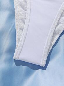 SHEIN Swim Ruffle Trim Tie Side Bikini Set Summer