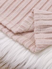 SHEIN 中學生女孩立領長袖連衣裙 - 杏色 - 查看 6