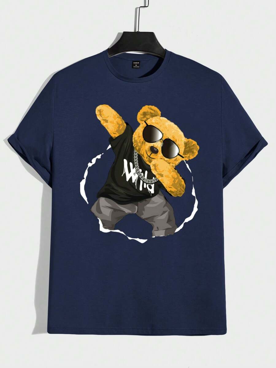 RueChic Männer T-Shirt mit Cartoon Grafik,