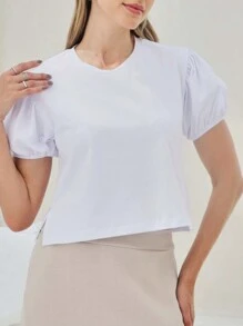 女裝t恤 - 白色 - 查看 5